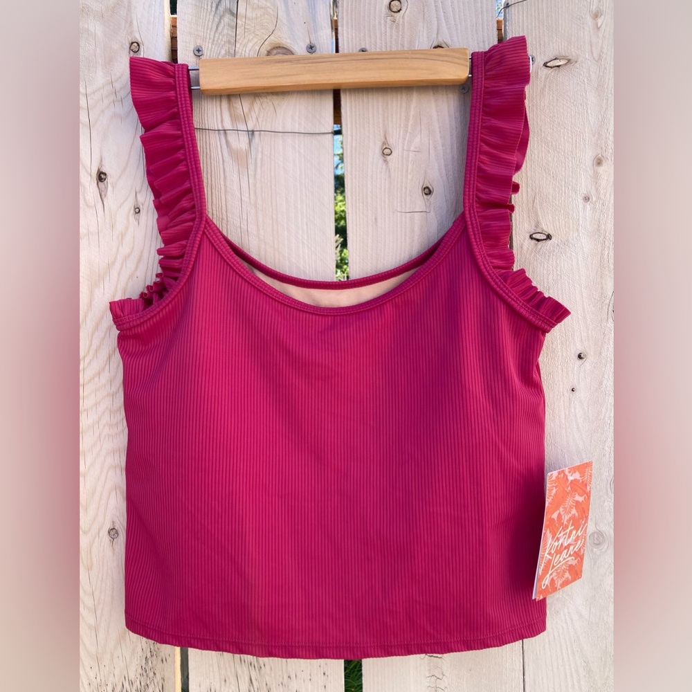 Kortni Jeane Flutter Top Swim Top! (NEW w/ Tags!)
